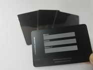 Debossed Black 89*51mm Metal Business Card Offset Printing
