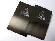 Plated Matte IP Black Brushed Rectangle Metal Business Cards