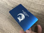 Blue Brushed Member Vip 85x54mm Metal Business Cards