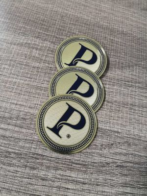 0.3mm Metal Label Gold Plate For Jeans Handbag Brand Logo