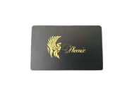 Matte Black CR80 Gold Metal Business Cards With Laser Engraved