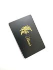 Matte Black CR80 Gold Metal Business Cards With Laser Engraved