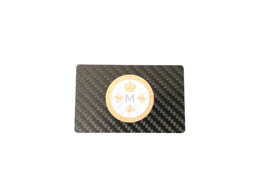Carbon Fibre Black Card Silkscreen Printing Logo 85x54x0.5mm