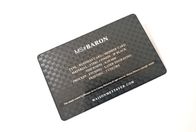Carbon Fibre OEM 85x54mm Metal Plain Black Business Cards