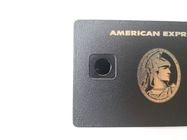 Big Chip Hole Frosted Laser Engrave Matt Black Metal Cards