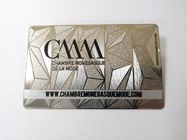 Frosted Engraved Silver Etch Metal Business Cards 85x54mm