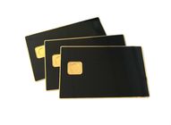 Shiny Gold Black Metal Membership Card Printing With Chip