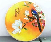 Custom Chinese Luxury Cloisonne Colorful Metal Round Plates