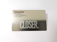 Brushed 0.8mm Thickness Metal Business Cards Etching Logo