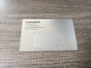 Brushed 0.8mm Thickness Metal Business Cards Etching Logo