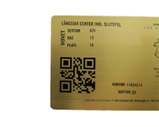 QR Code Metal Membership Card Brass Black Printing Brushed