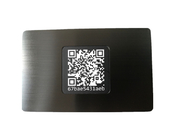Smart Writable NFC QR Metal Business ID Card Matt Black Brush Finish