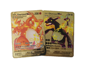 0.4mm Thickness Charizard Collection Card Vmax DX GX Pokemon Metal Gold Plated