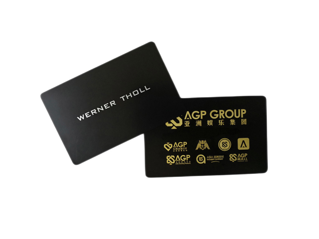 Steel Brass Matt Black Metal Business Cards With Laser Engrave Logo Name