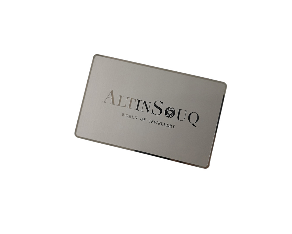 Customized Logo Engraved Metal Business Cards Personalized Mirror Surface