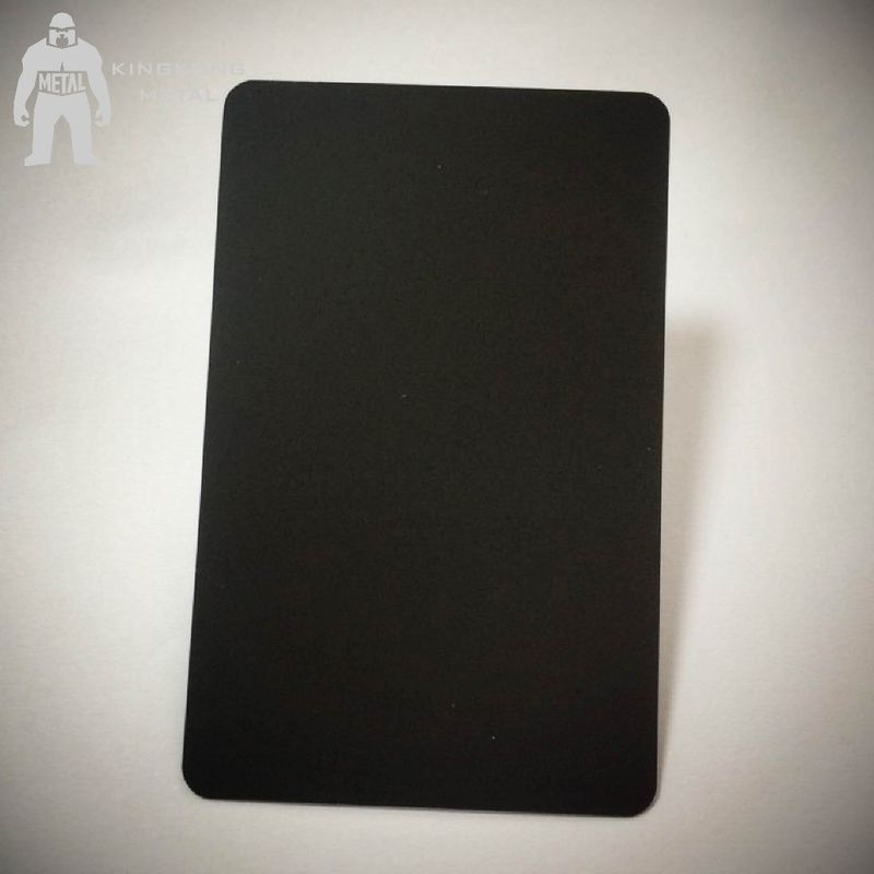 Blank Matte Black Metal Business Cards , Plain Black Business Cards 85x54x0.3mm