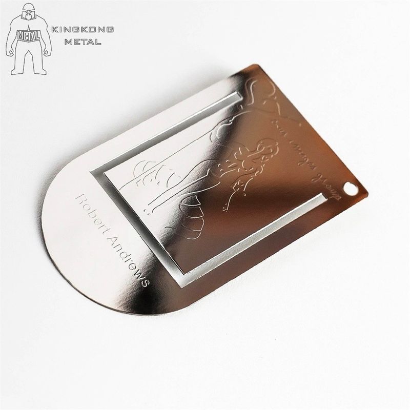 Color Printed  Engraved Metal Bookmarks For Men  Promotional  Gift Logo Engraved