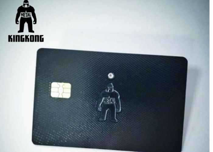 Stainless Steel Metal RFID Card , Radio Frequency Identification Card  With Contact Chip Plating  Finished
