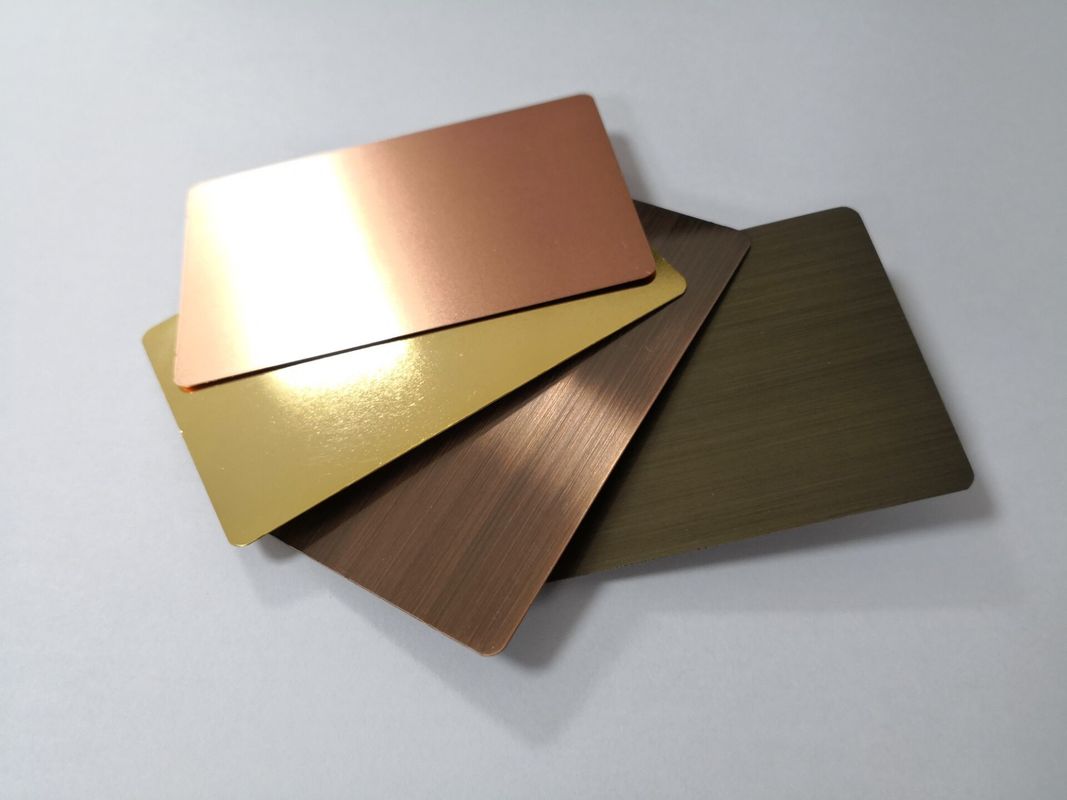 Custom Brass Bronze Copper Metal Business VIP Member Cards Brushed Finish
