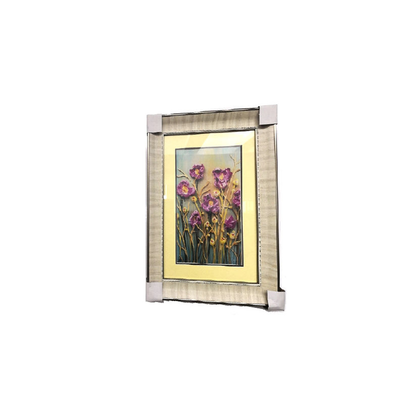 Square Decor Gold Framed Wall Art For Bedroom 500 x 700mm Contemporary