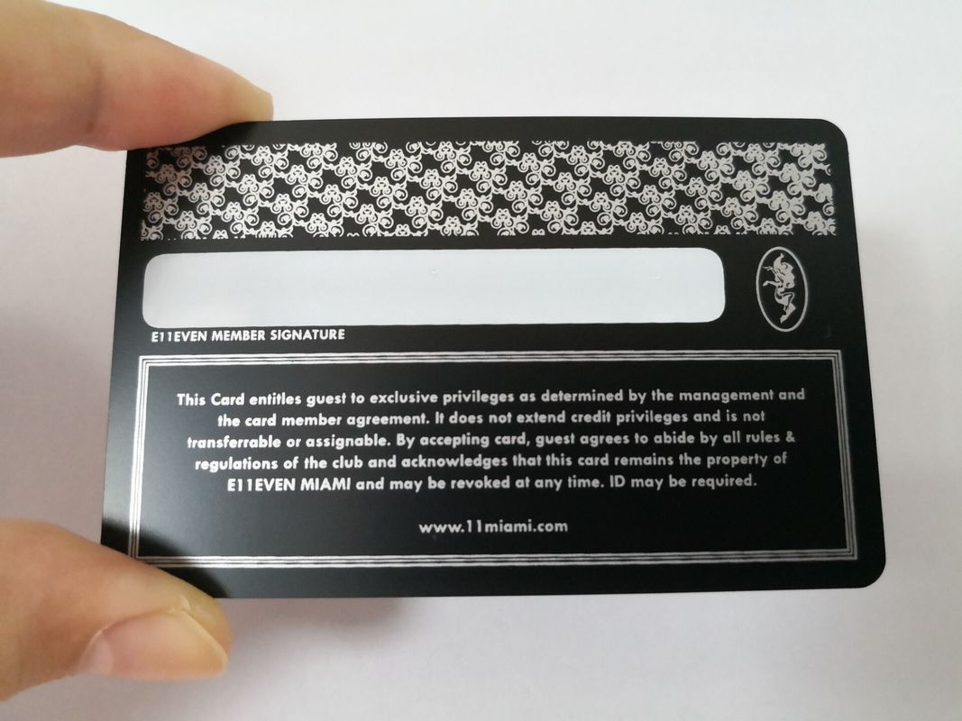 0.5mm  Luxury Matte Black Metal Business Cards  Carbon Fiber Patterned