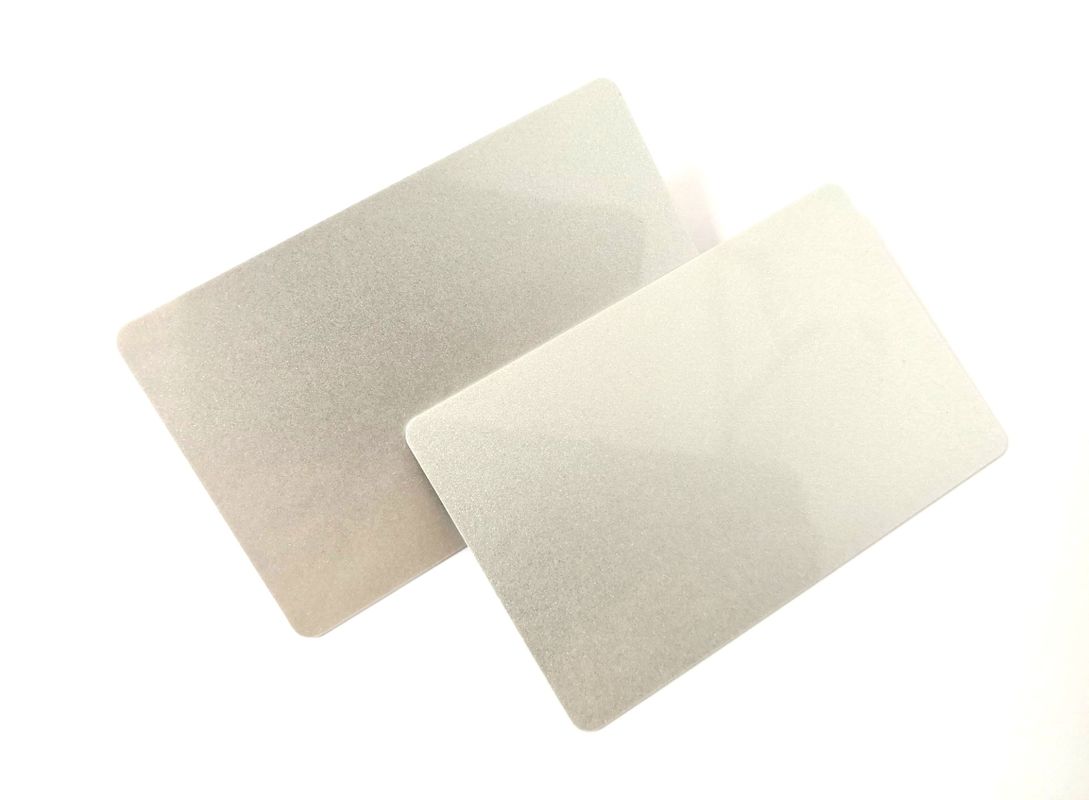 Luxury Silver Glossy Blank PVC Cards With Black Hico Loco Magnetic Stripe