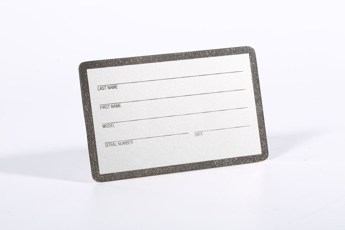 Engrave Name Business Metal Membership Card Silk Printed