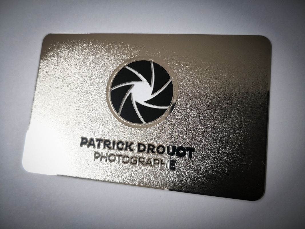 0.3mm Frosted Stainless Business Cards For Promotion