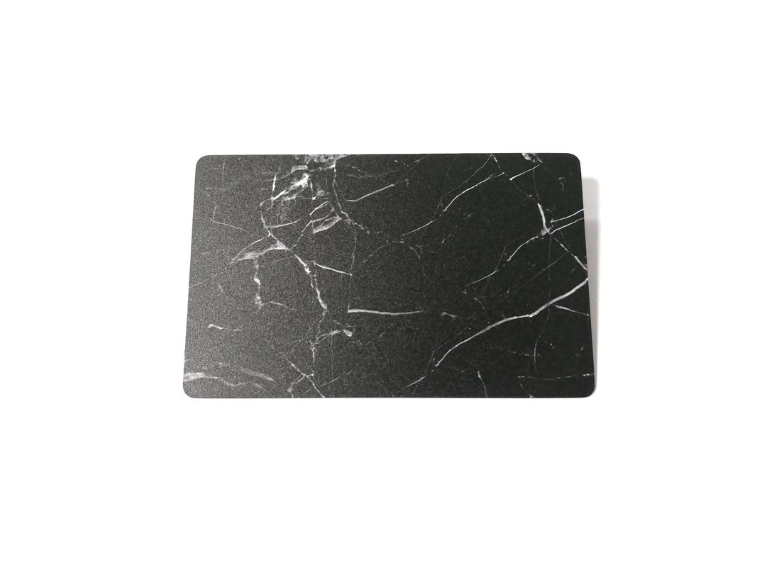Blister Coating 85x54mm Black Frosted Marble Business Card