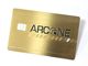 Metal Gold Small Contact IC Chip Bank Card With Magnetic Stripe Signature Panel